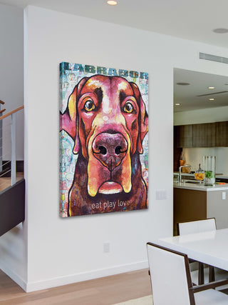 "Labrador Pop Art" Painting Print on Wrapped Canvas