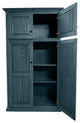 Oak Kitchen Pantry With upper Storage, Smokey Blue Oak