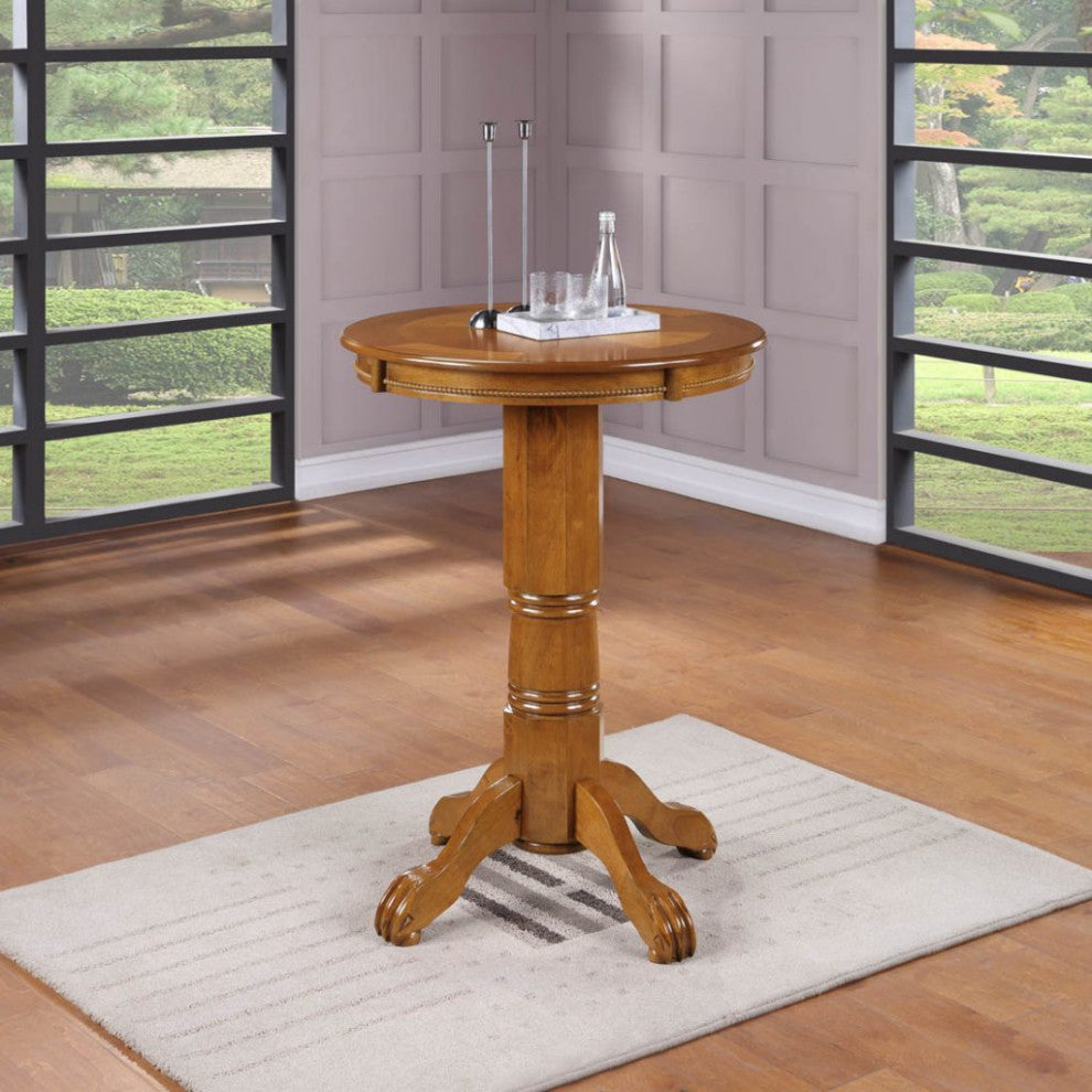Florence 42" Height Pub Table, Distressed Brushed Oak