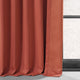 Sunset Orange Performance Woven Blackout Curtain Pair, 50W x 120L