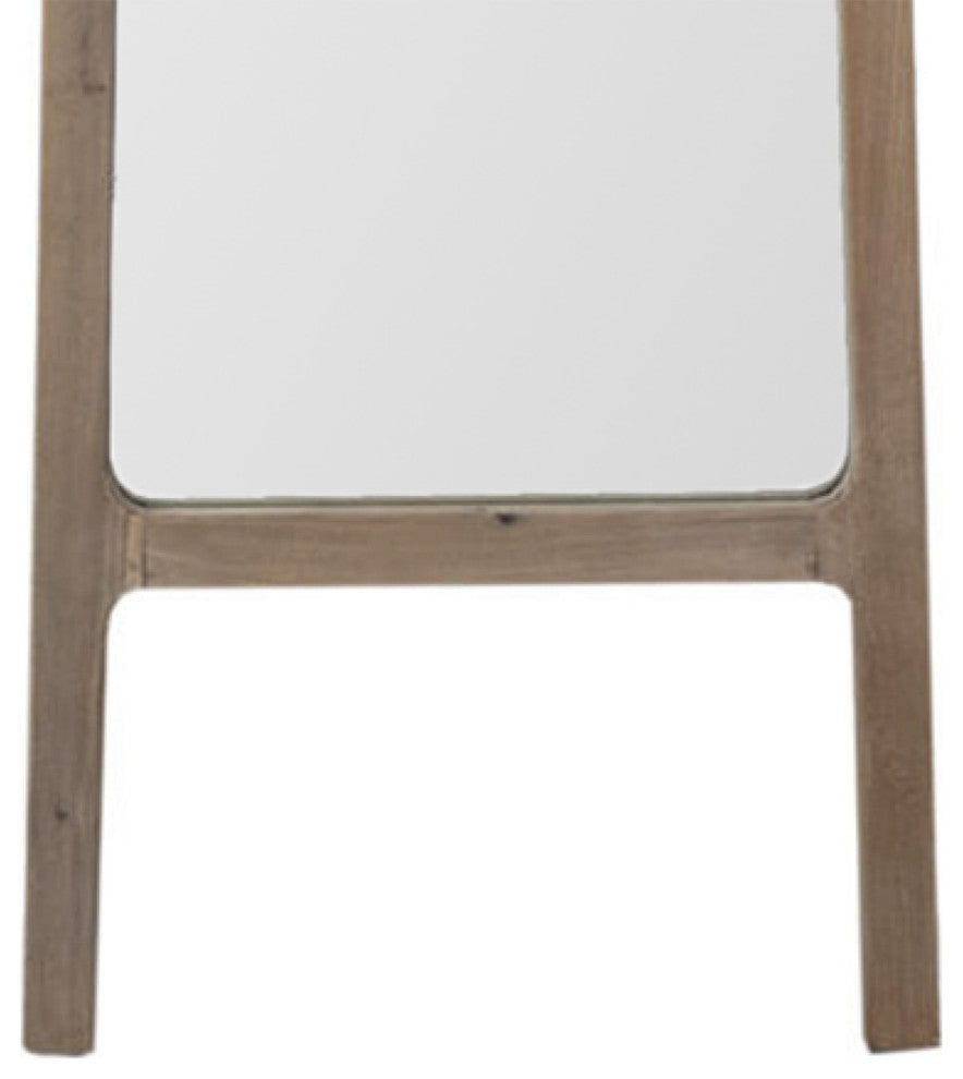 Tapered Wood Floor Mirror