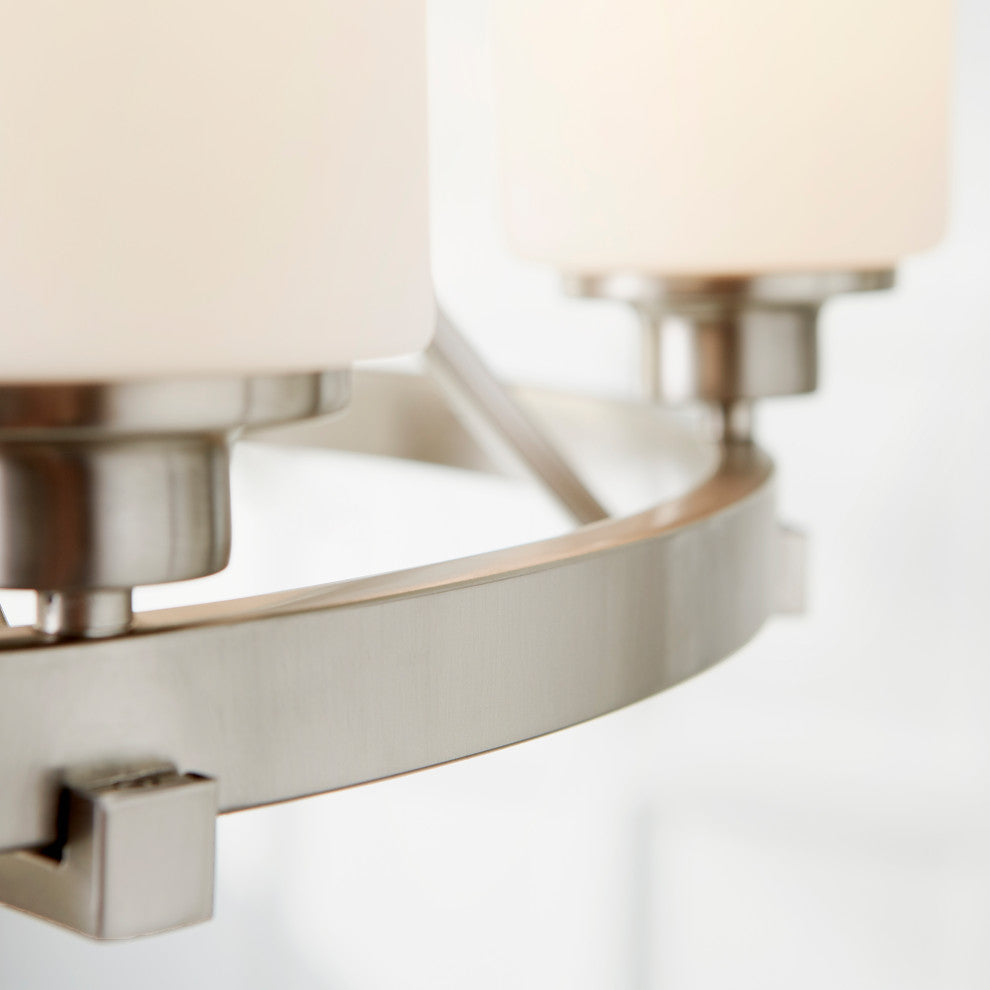Lancaster 6-Light Chandelier, Satin Nickel