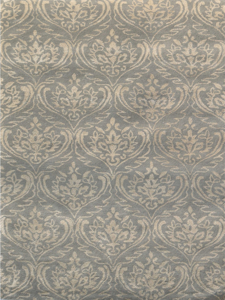 8" X10" X 0.5" Gray Wool Area Rug