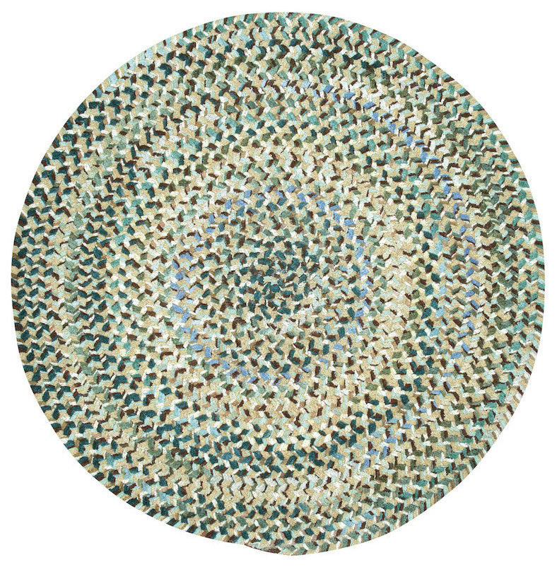 Capel Ocracoke Deep Blue 0425_475 Braided Rugs - 9' 6" Round