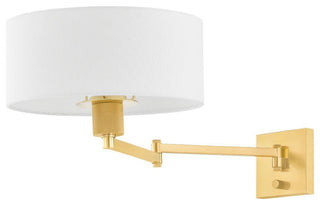 Sammy 10.25" High Aged Brass Wall Sconce