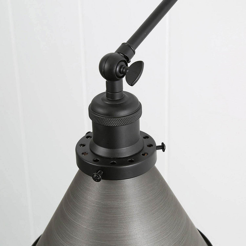 Industrial Wall Lamp Adjustable Wall Sconces Plug-in Sconces Brushed Silver
