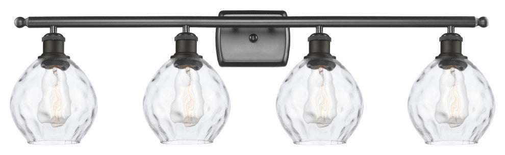 Small Waverly 3-Light Bath Vanity-Light, Oil Rubbed Bronze, Clear