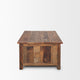 Wilton Brown Wood With 12 Black Metal Drawers Coffee Table