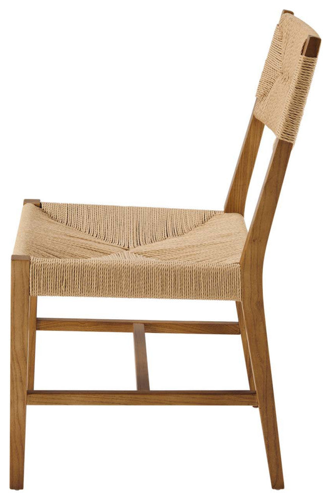 Side Dining Chair, Natural, Wood, Modern, Kitchen Bistro Restaurant Hospitality