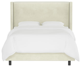 Remington California King Wingback Bed, Regal Antique White