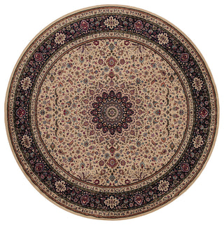 Oriental Weavers Ariana Collection Ivory/Black Oriental Indoor Area Rug 6' RND