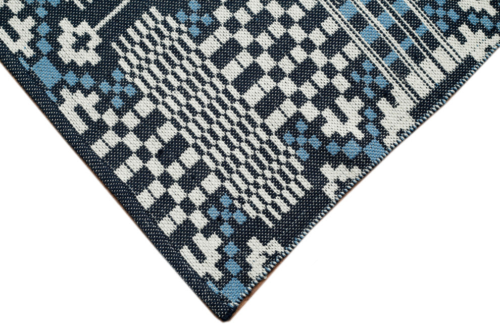 NuStory Porto Hand-Made Contemporary Area Rug, Blue, 5' X 8'