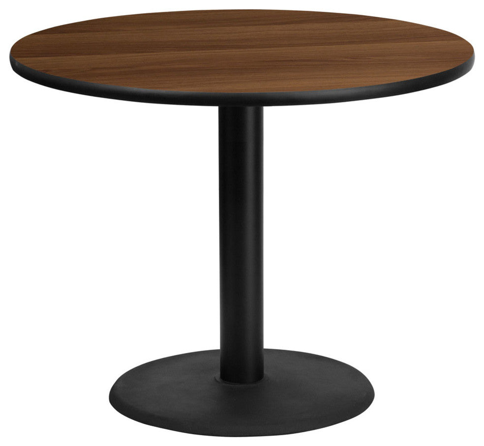 Restaurant Tables and Chairs, "Respite" 36'' Restaurant Round Table, Walnut