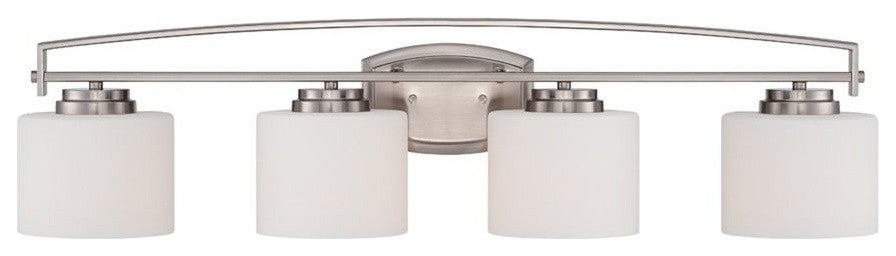 Axel 4-Light Bath Bar, Satin Platinum