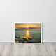 Sun Ray on the Water Coastal Landscape Framed Photo Paper Wall Art Print, White, 18" X 24"