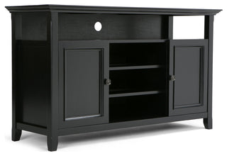 Amherst Solid Wood TV Media Stand For TVs up to 60", Black