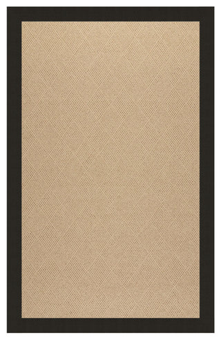 Zoe-Cane Wicker Machine Tufted Rectangle Rug, Ebony, 5'x8'