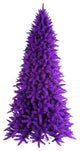 Pre-Lit Slim Ashley Spruce Christmas Tree, Clear and Purple Lights, Purple, 10'
