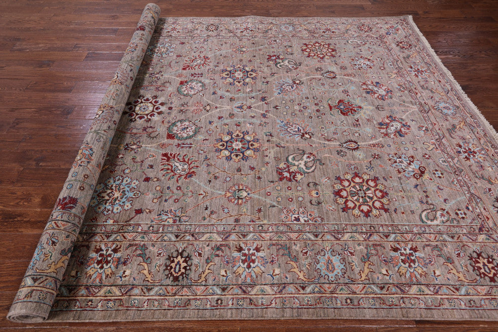 Persian Tabriz Handmade Wool Rug 8' 2" X 11' 6" Q10112