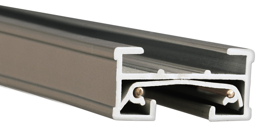 WAC Lighting J Track 8' Single Circuit 120V with 2 Endcaps in Brushed Nickel