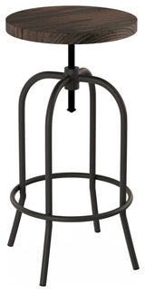 Lavish Home Swivel Bar Stool, Adjustable Rounded Frame Barstool