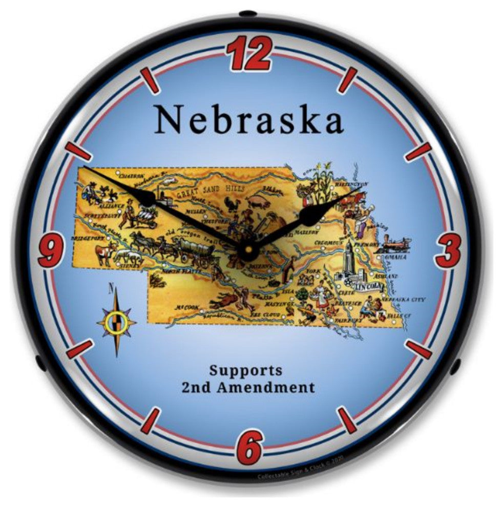 N20031050 Nebraska Supports the 2nd Amendment Clock
