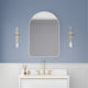 24"x36" Arched Bathroom Wall-mounted Mirror with Aluminum Frame, White