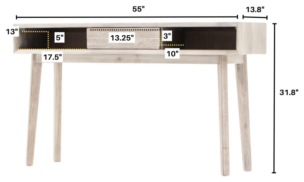Gia 55" Wide Console Table