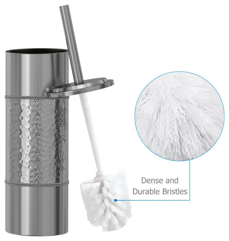 nu steel Round Shape Stainless Steel Toilet Brush Holder