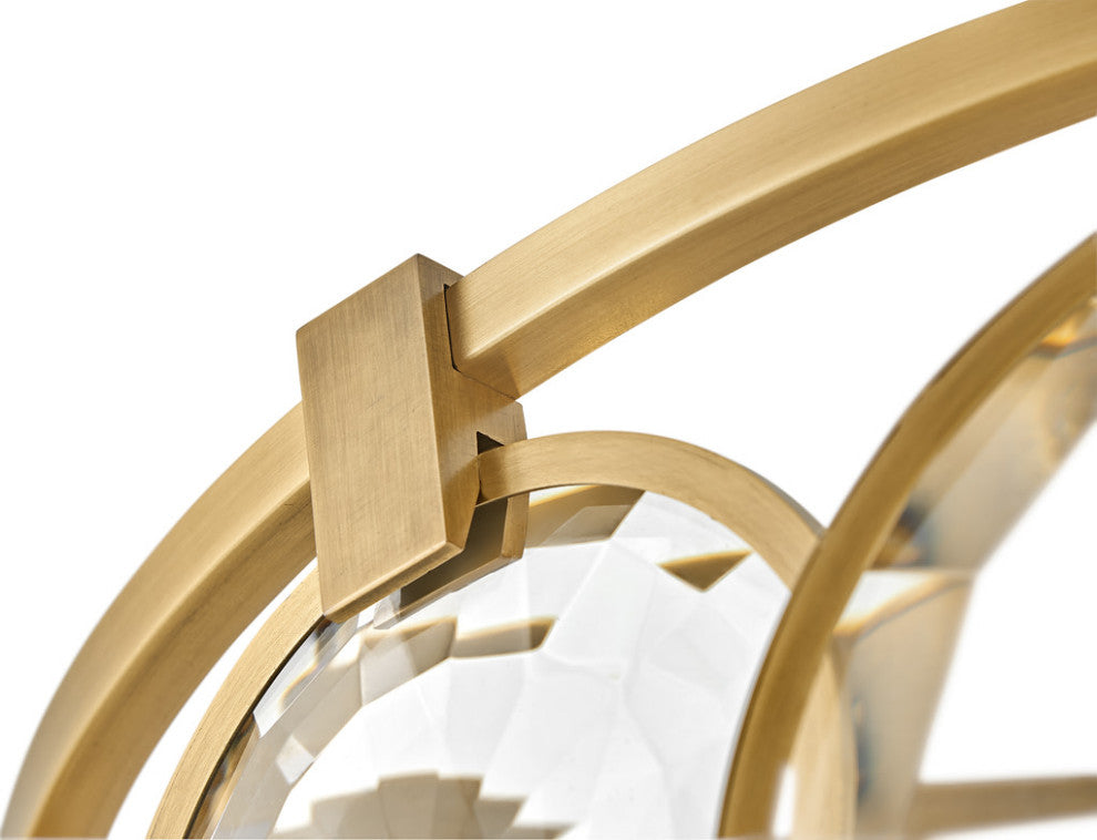 Fredrick Ramond FR31263 Nala 5 Light 22"W Pendant / Semi-Flush - Heritage Brass