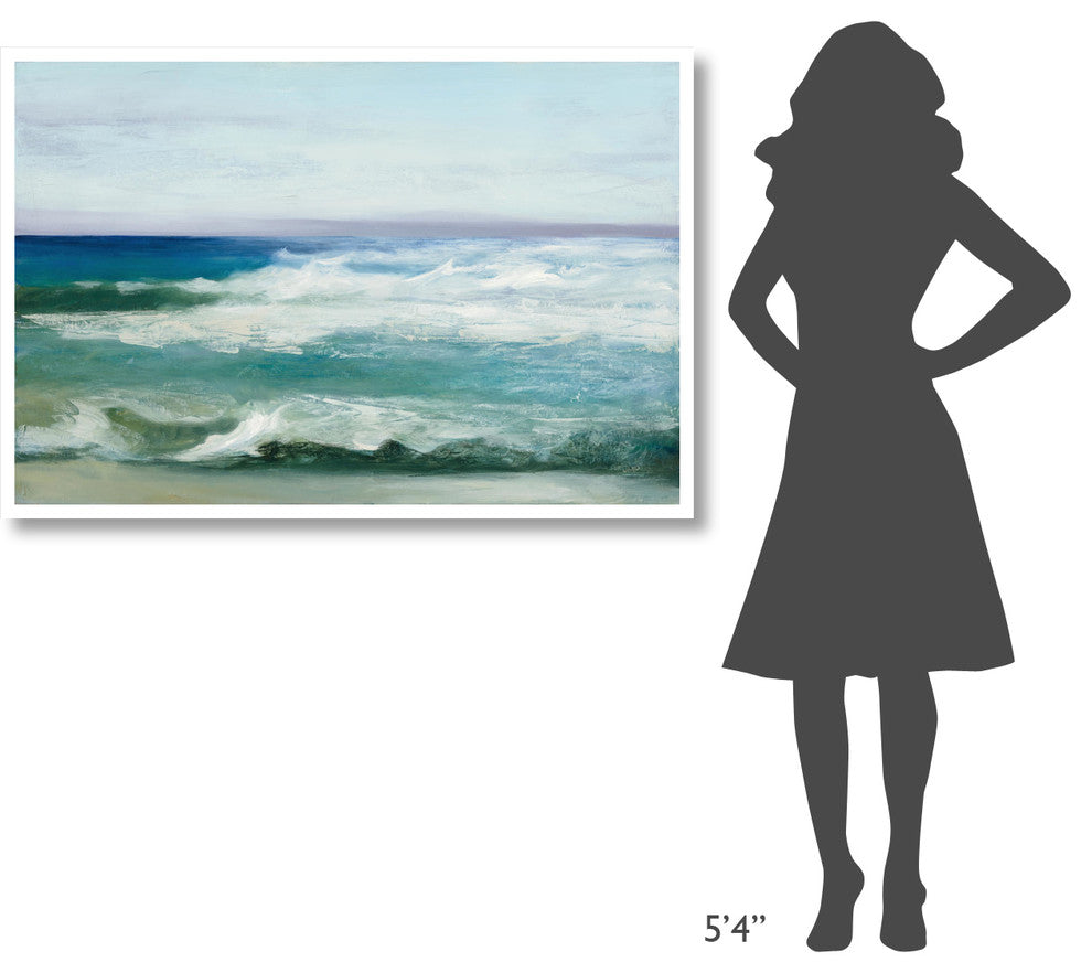 "Azure Ocean" Digital Paper Print by Julia Purinton, 50"x34"