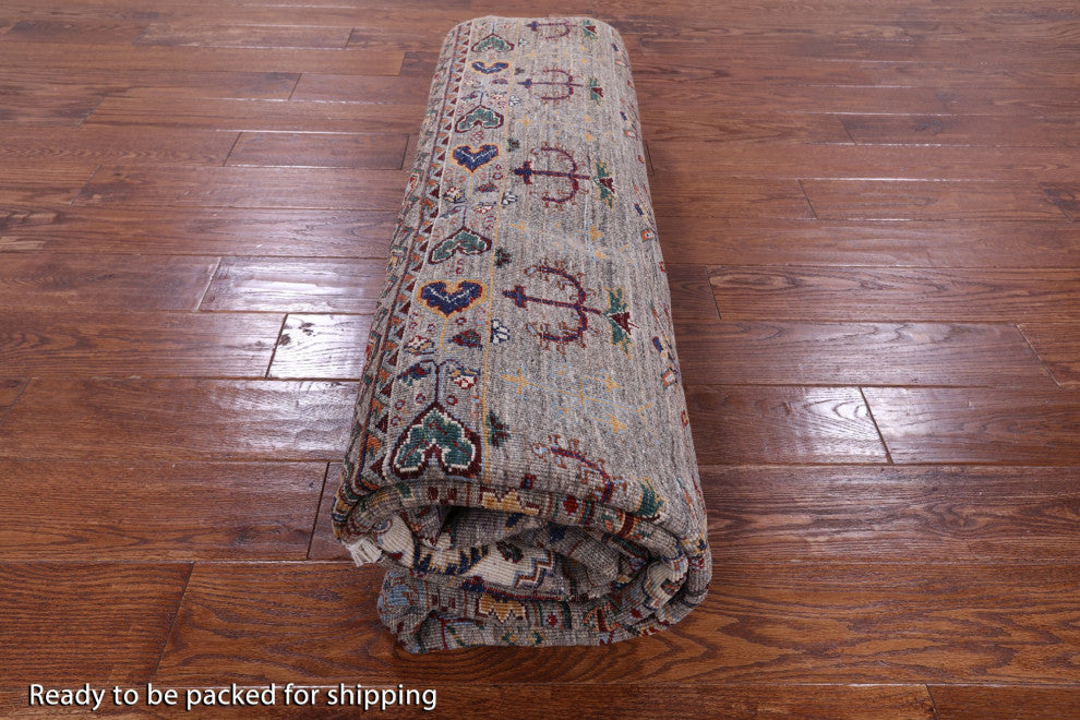 Tribal Persian Gabbeh Handmade Wool Rug 6' 10" X 9' 9" Q10342