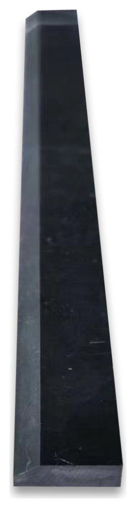 Nero Marquina Black Marble Beveled Pencil Edging Trim Molding Honed, 1 piece