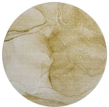 Premium Machine Washable Mayfield AMF507 Beige 8' x 8' Round Rug