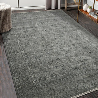 Nuit Arabe Elm Area Rug, Beige, 10' x 14', Bordered
