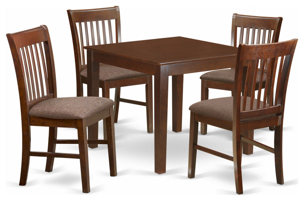 5 Pc Kitchen Table Set - Square Table And 4 Dining Chairs