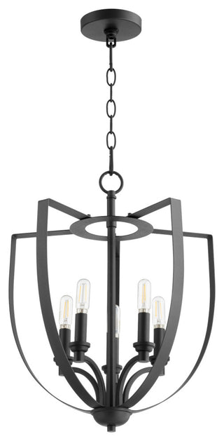 Quorum International 8202-5 Dakota 5 Light 16"W Chandelier - Noir