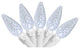 Pure White LED C6 Christmas Lights - White Wire