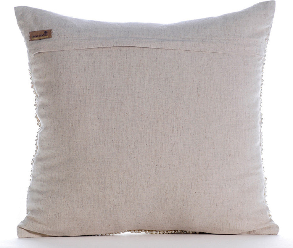 Ivory Decorative Euro shams 26"x26" Cotton, Pearl Haven