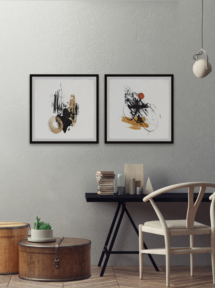 Direct Answer Diptych, Set of 2, 18x18 Panels