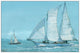 "Sailing Boat Floater" Framed Painting Print on Canvas, 45"x30"