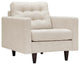 Beige Empress Upholstered Fabric Armchair