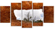 "Sky Through Red Canyon Window" Landscape Wall Art, 5 Panels, 60"x32"