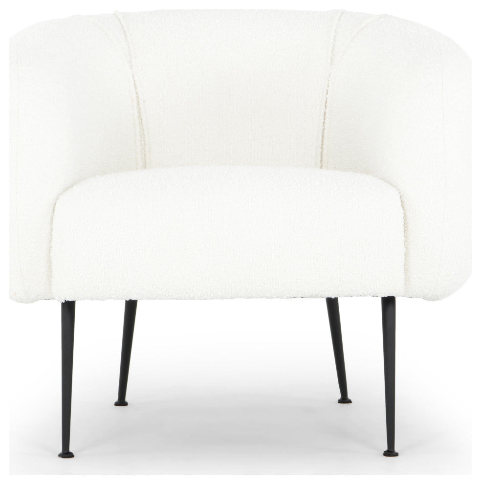 Sepli Accent Chair, White Boucle