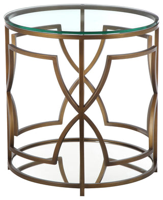 Edward Round Side Table, Brass