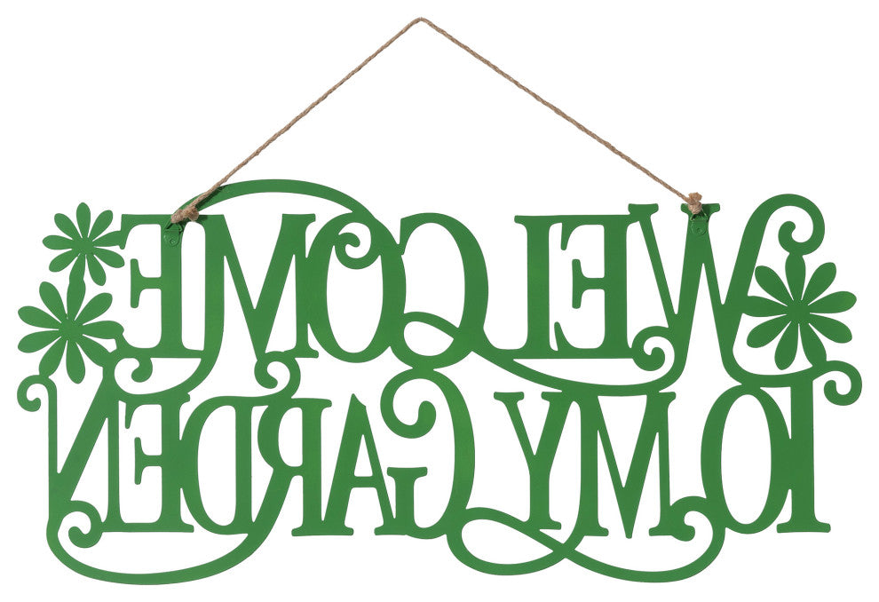 24"L "Welcome to My Garden"  Wall Decor