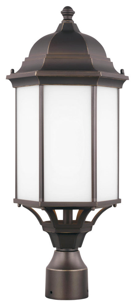 Sevier Large 1-Light Outdoor Post Lantern, Antique Bronze