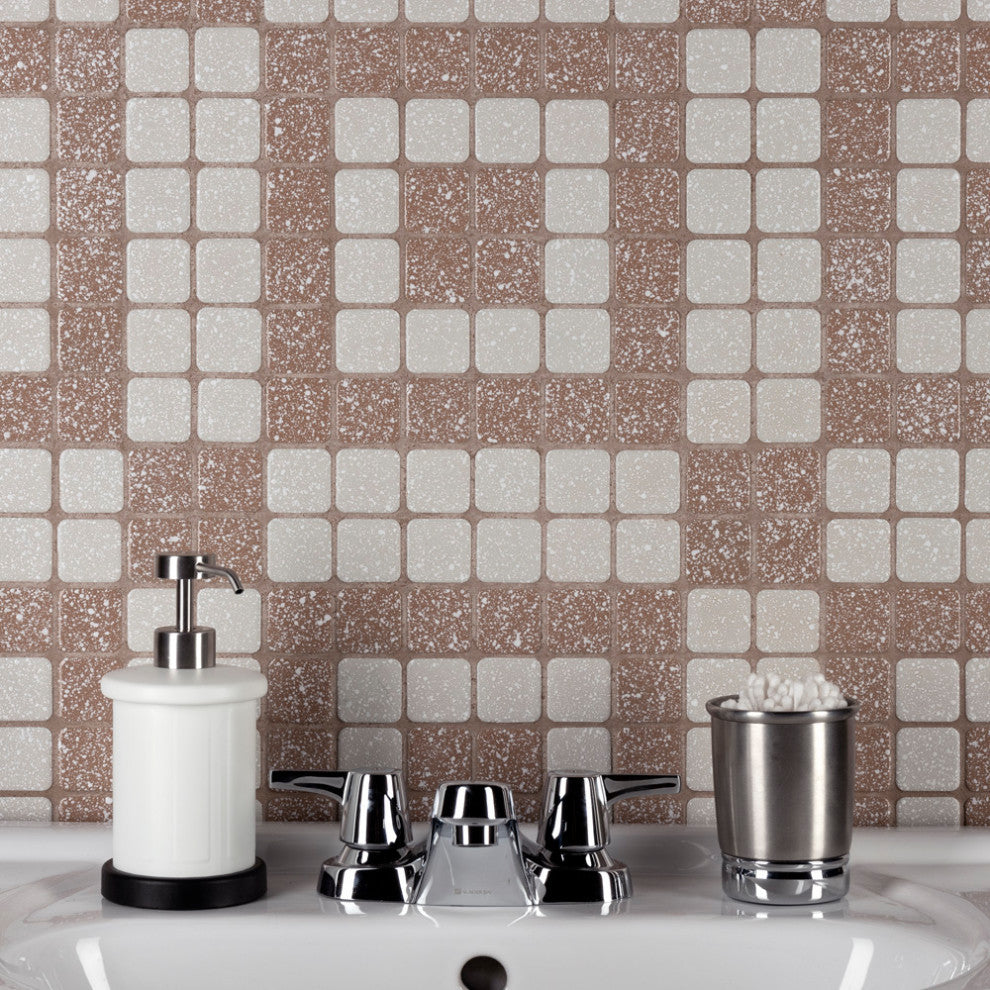 Crystalline Market Square Beige Porcelain Floor and Wall Tile