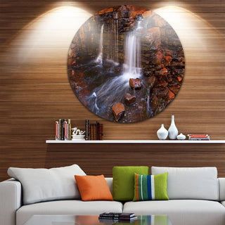 Waterfall In Hancock Gorge, Landscape Round Wall Art, 23"