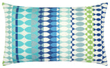 Modern Oval Ocean Lumbar Indoor/Outdoor Performance Pillow, 12"x20"